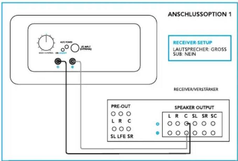 DEFINITIVE TECHNOLOGY CS9060 - Anschlussoption 1: Nur Lautsprecherpegel (empfohlen) - 1