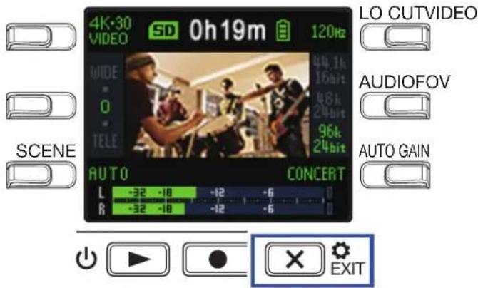ZOOM Q2n4K - Pressez en écran d'enregistrement. - 1