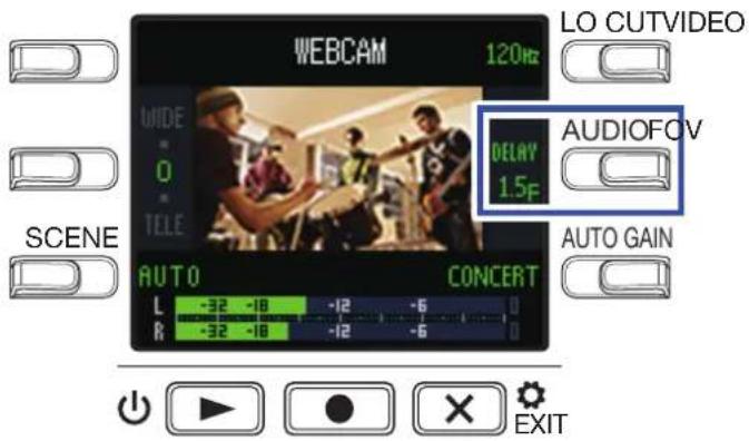 ZOOM Q2n4K - En mode d'utilisation webcam, pressez DELAY. - 1