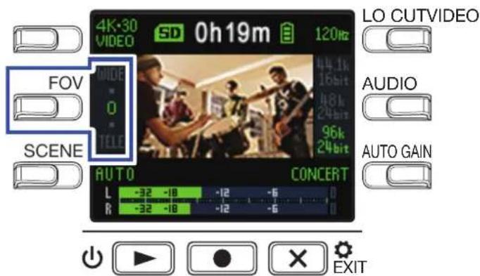 ZOOM Q2n4K - Réglage de l'angle de champ - 1