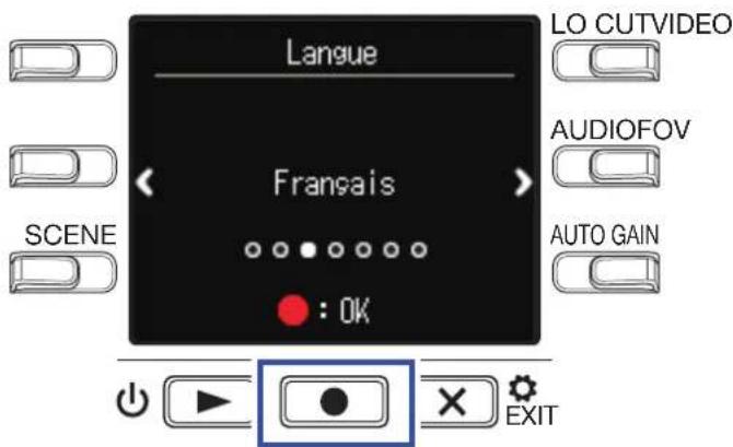 ZOOM Q2n4K - Réglage de la langue d'affichage - 2