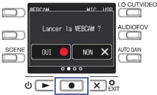ZOOM Q2n4K - Pressez en écran de confirmation pour sélectionner OUI . - 1