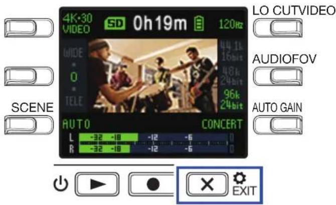 ZOOM Q2n4K - Pressez en écran d'enregistrement. - 1