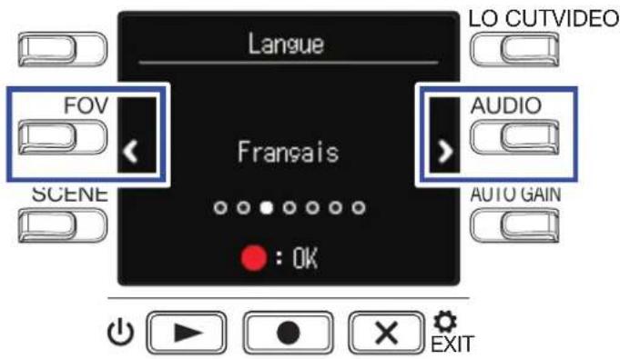 ZOOM Q2n4K - Réglage de la langue d'affichage - 1