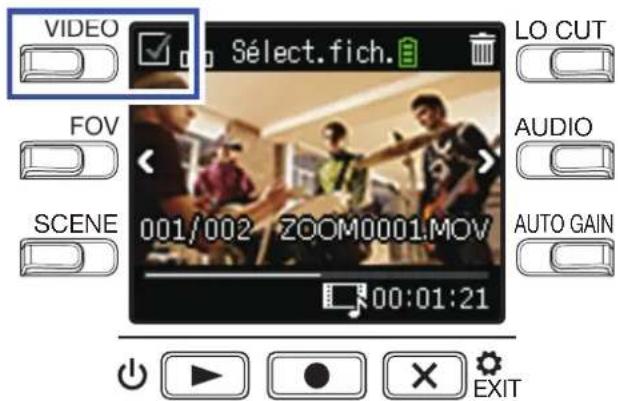 ZOOM Q2n4K - Avec √, sélectionnez un fichier. - 1