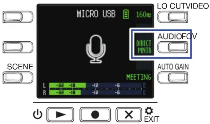 ZOOM Q2n4K - Activation de l'écoute de contrôle directe - 1