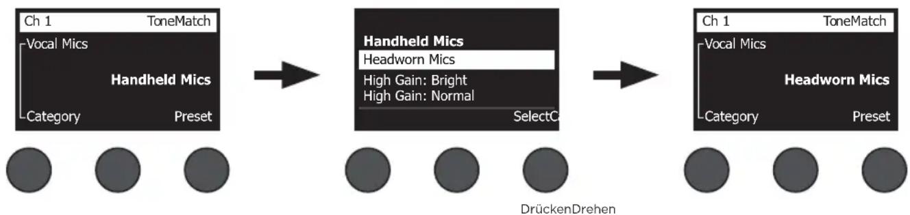 BOSE T8S ToneMatch - ToneMatch Preset auswahlen - 2