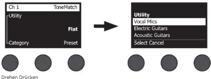 BOSE T8S ToneMatch - ToneMatch Preset auswahlen - 1
