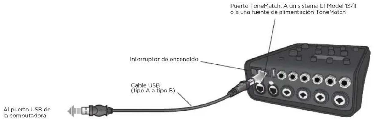 BOSE T8S ToneMatch - Conexión del T4S/T8S a su computadora - 1
