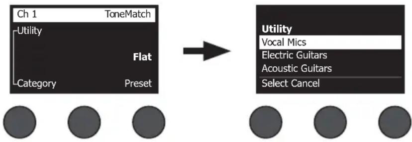 BOSE T8S ToneMatch - Selezione di un preset ToneMatch® - 1