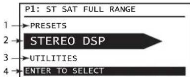 QSC GXD 8 - Navigationshauptmenu - 1