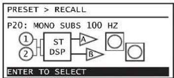 QSC GXD 8 - VOREINSTELLUNG AUFRUFEN - 1