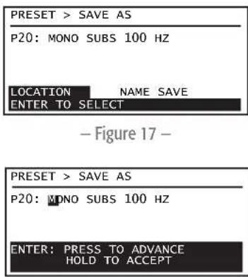 QSC GXD 8 - PRESET SAVE AS - 2