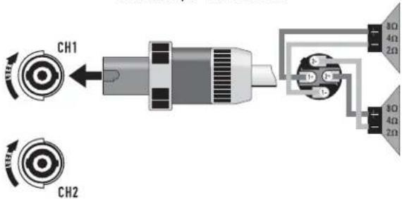 QSC CMX800Va - Cableado del altovoz - 3