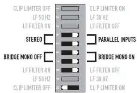 QSC CMX800Va - Précautions liées au mode BRIDGE MONO - 3