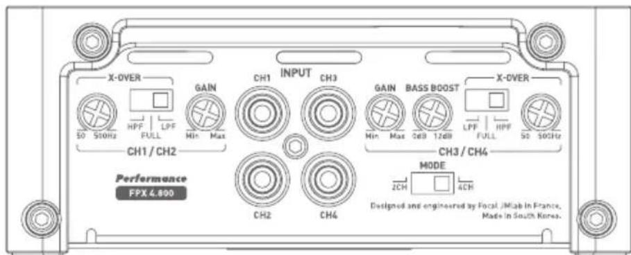 FOCAL FPX 4.800 - - Control panel and connections - 1
