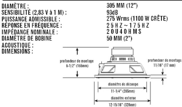 INFINITY Reference 1270 - SPECIFICATIONS - 1