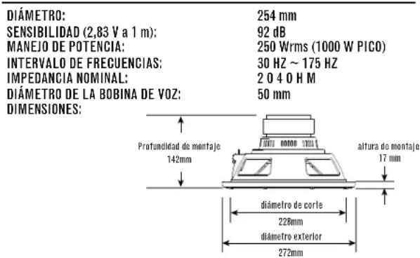 INFINITY Reference 1270 - ESPECIFICACIONES - 1
