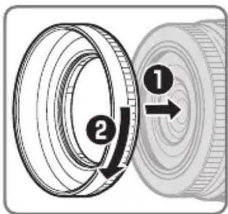 NIKON Nikkor Z DX 1650mm f3.56.3 VR - Fixation et retrait des parasoleils (en option) - 1
