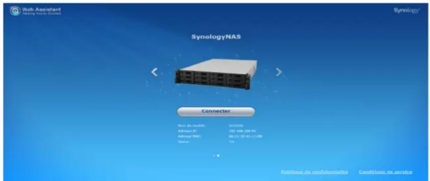 SYNOLOGY RackStation SA3200D - Initialiser DSM avec Web Assistant - 1