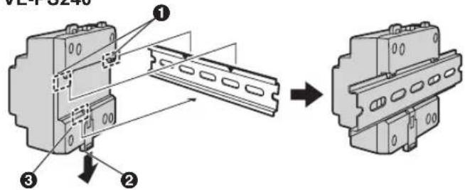 PANASONIC VLVM602 - Fixation à un rail DIN - 1