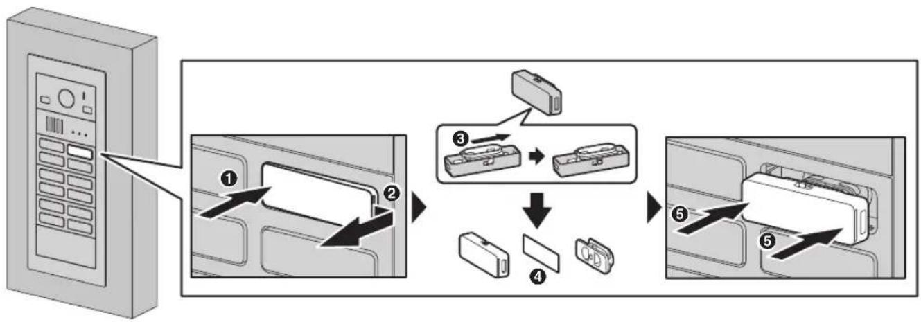 PANASONIC VLVM602 - Retrait/fixation des plaques de nom des appartements - 1
