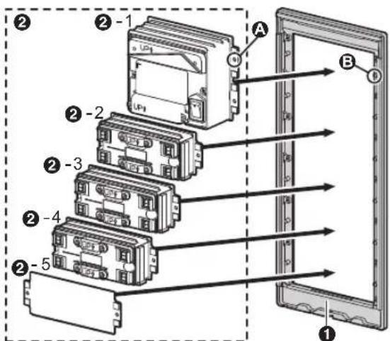 PANASONIC VLVM602 - Exemple: station accueil pour module camera × 1 piece ^+ module de bouton × 3 pieces ^+ panneau d'obturation × 1 pieces - 1