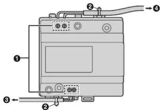 PANASONIC VLVM602 - Branchement des fils CA et des fils CC (VL-PS240) - 6