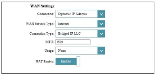 D-LINK DSL3788 - Paramètres du réseau étendu - 1