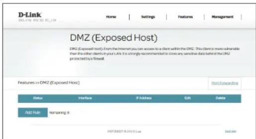 D-LINK DSL3788 - DMZ (hôte exposé) - 1