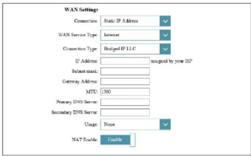 D-LINK DSL3788 - Paramètres du réseau étendu - 1