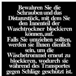 INDESIT WD 105 T (CH) - Standfläche - 1