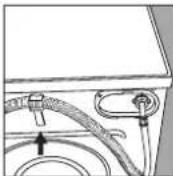 INDESIT WD 105 T (CH) - Raccordement du tuyau de vidange - 2