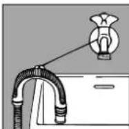 INDESIT WD 105 T (CH) - Collegamento del tubo di scarico - 3