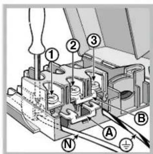 INDESIT KN3C62A(W)U S - Montage du cordon d'alimentation - 3