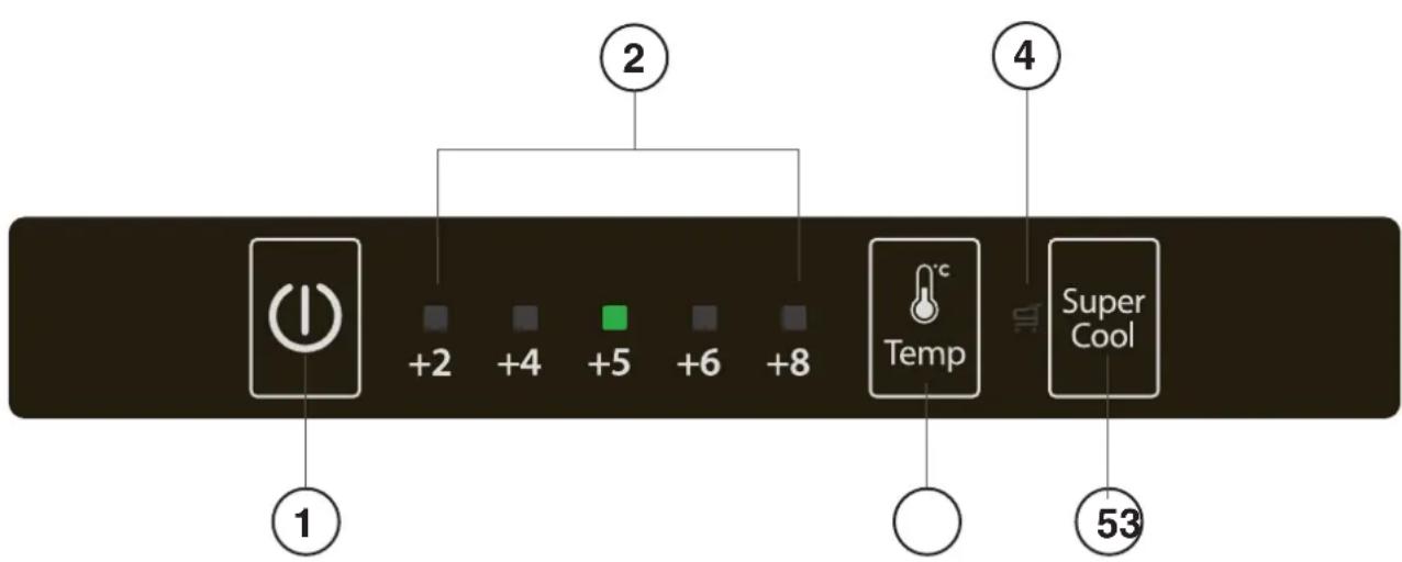 INDESIT XI8 T1I W - Configuración de temperatura del REFRIGERADOR - 1