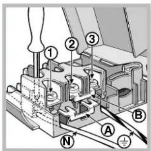 INDESIT K3C51(W)FR S - Montage du câble d'alimentation - 3