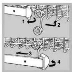 INDESIT IDL 557 S FR.2 - Réglez la hauteur du panier supérieur - 1