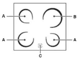 INDESIT I6VSH2(W)EX - As zonas de cozedura - 1