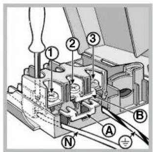 INDESIT KN3C62A(W)EU - Anschluss des Stromkabels - 3