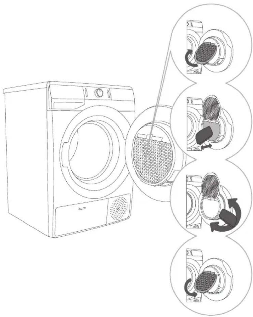 GORENJE DE7B - NETTOYAGE DU FILTRE DU HUBLOT - 1