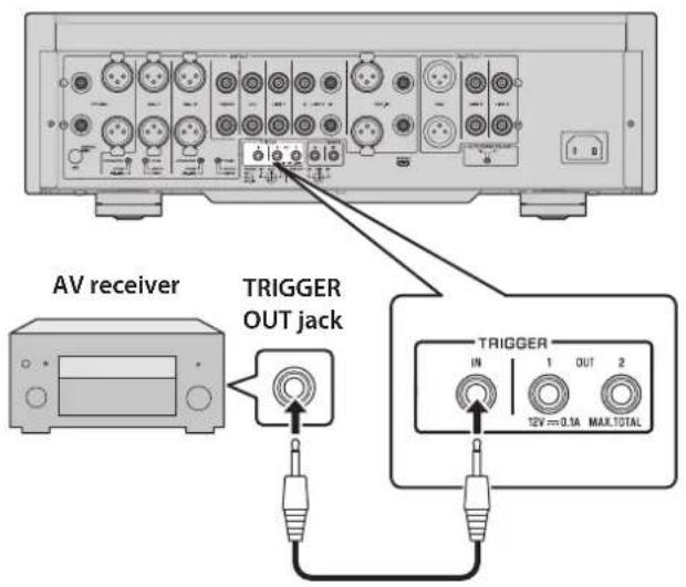 YAMAHA C5000 - Controlling the unit's power on-and-off operation in sync with a connected component, such as an AV receiver - 1