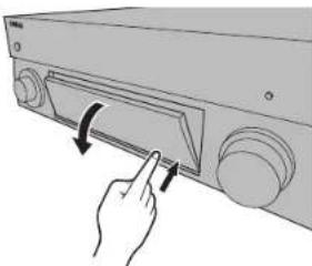 YAMAHA MusicCast Aventage CXA5200 - Opening and closing the front panel door - 1