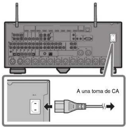 YAMAHA MusicCast Aventage CXA5200 - Conecte el cable de alimentacion a una toma de CA. - 1
