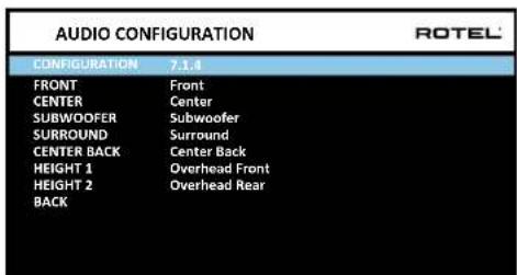 ROTEL RSP1576 - Audio Configuration - 1