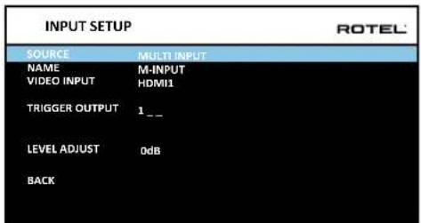 ROTEL RSP1576 - Настройка входа – INPUT SETUP - 1