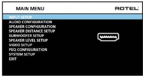ROTEL RSP1576 - Hoofdmenu - 1