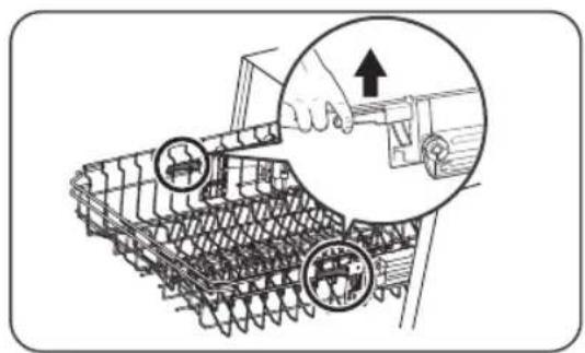 ETNA VW742RVS - Réglage de la hauteur du panier supérieur type 1 (en fonction du modele) - 6