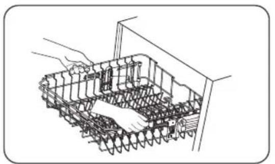 ETNA VW742RVS - Réglage de la hauteur du panier supérieur type 1 (en fonction du modele) - 5