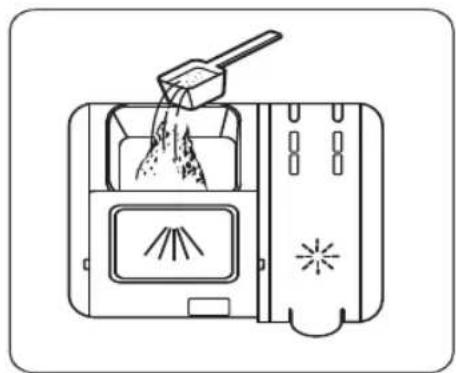 ETNA VW742RVS - Remplissage du distributeur de produit de lavage - 2